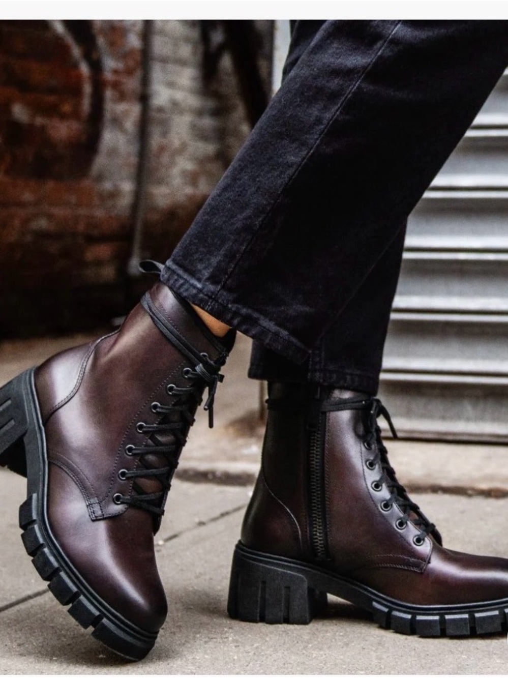 Thursday Boot Co. Coda Boot in Black Cherry - Size 7.5 Lug Sole Combat Boot